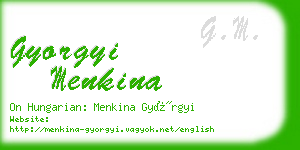 gyorgyi menkina business card